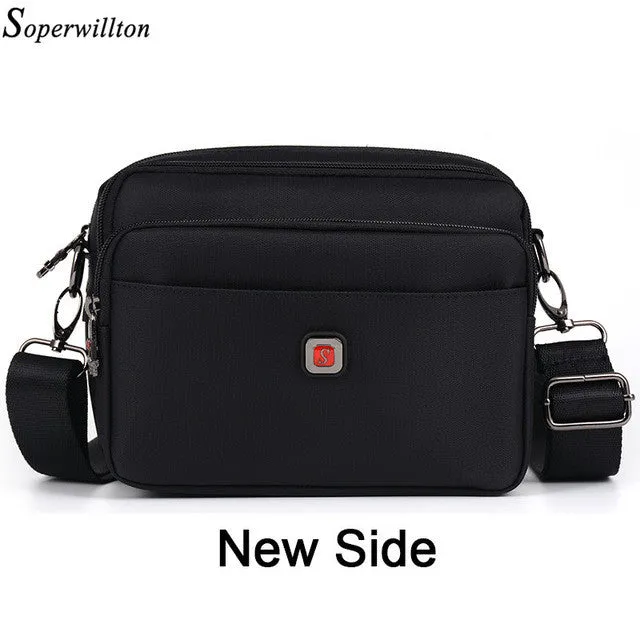 Soperwillton Brand Men's Bag Oxford Zipper Messenger Bag Crossbody Man Famous Brand Design Black Male Bag Bolsa Masculina #1053