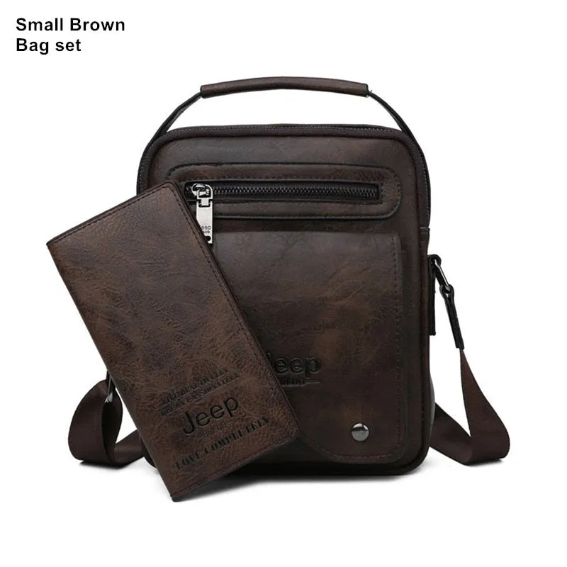 Split Leather Crossbody Tote Men Bag Famous Designer Men Shoulder Messenger Bags Men Fashion Business High Quality