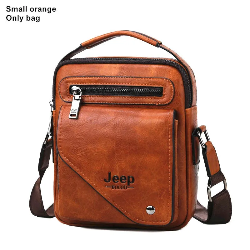 Split Leather Crossbody Tote Men Bag Famous Designer Men Shoulder Messenger Bags Men Fashion Business High Quality