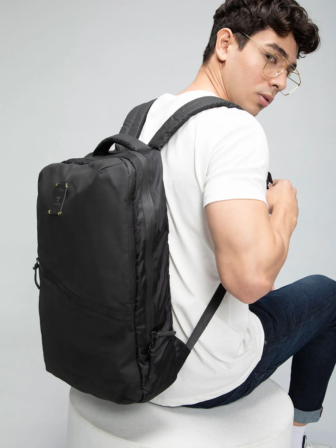 Spykar Black Casual Traveler Backpack