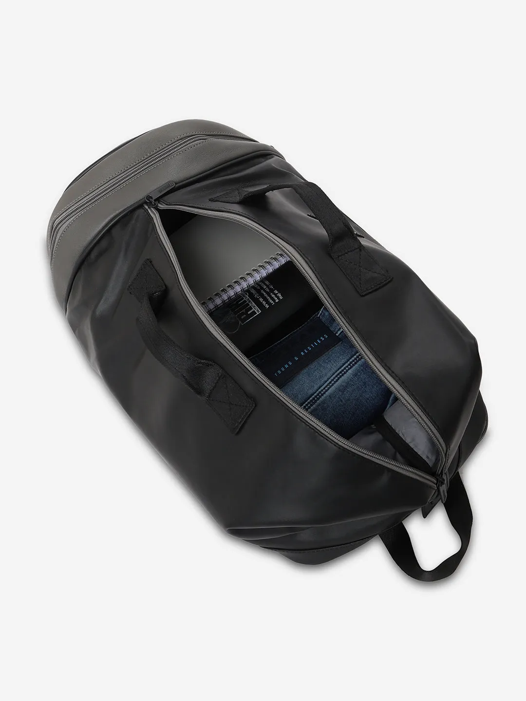 Spykar Unisex Black And Grey Backpack