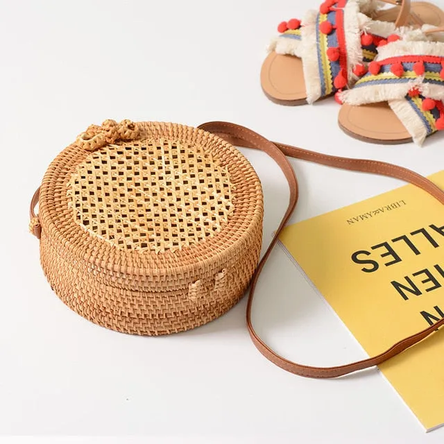 Square Round Mulit Style Straw Bag