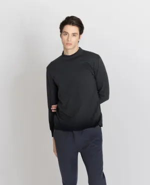 Supima High Neck Long Sleeve Tee