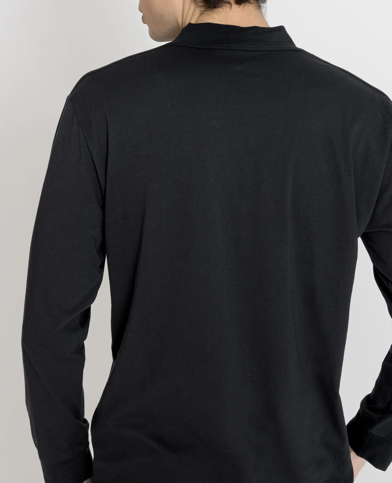 Supima High Neck Long Sleeve Tee