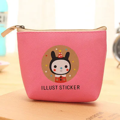 The New Cartoon Cat Waterproof PU Cute Wallet bag Pouch Kids Girl Women Mini Money Bag coin purse Zipper Change Purses Gift