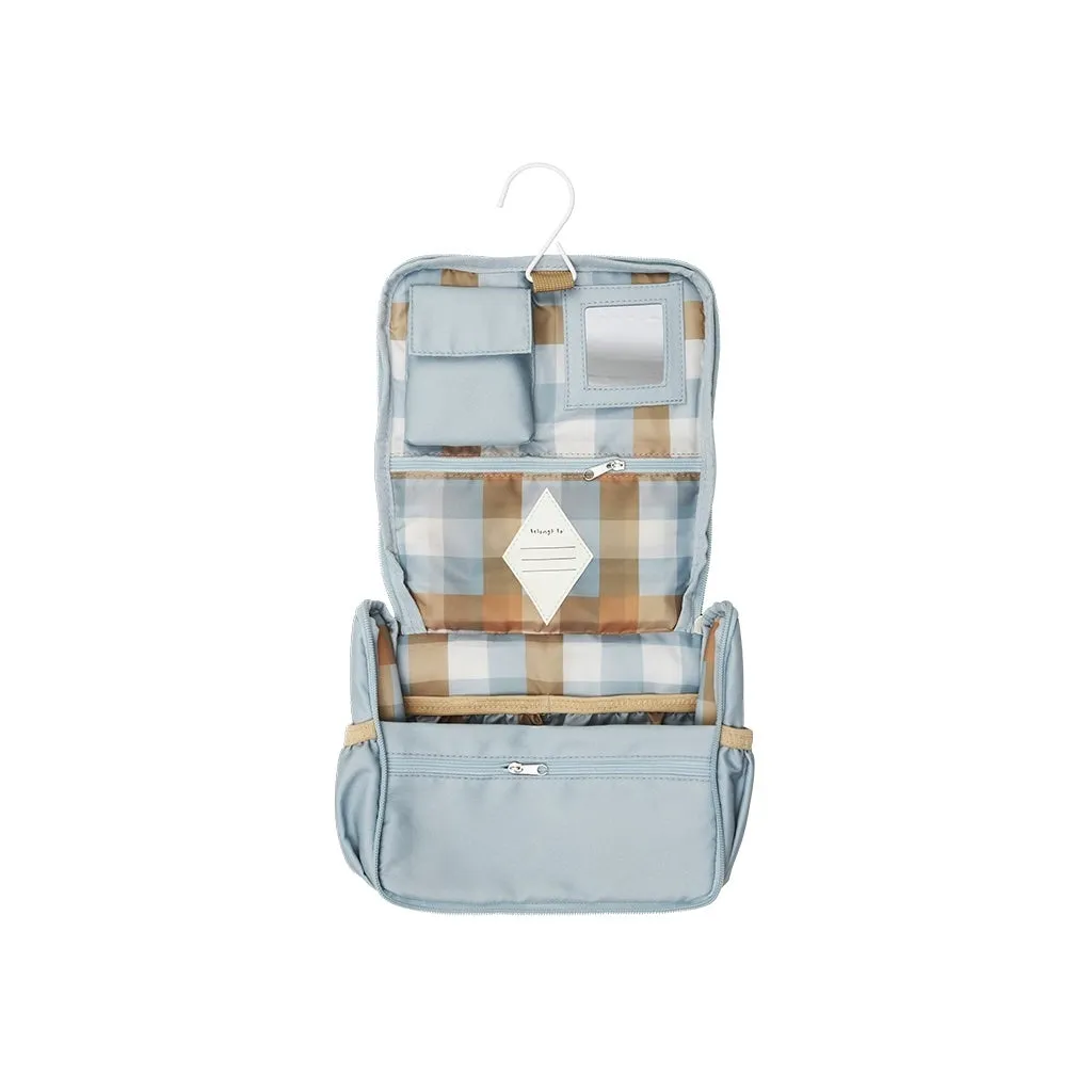 Toiletry Bag with hanger - Cottage Blue