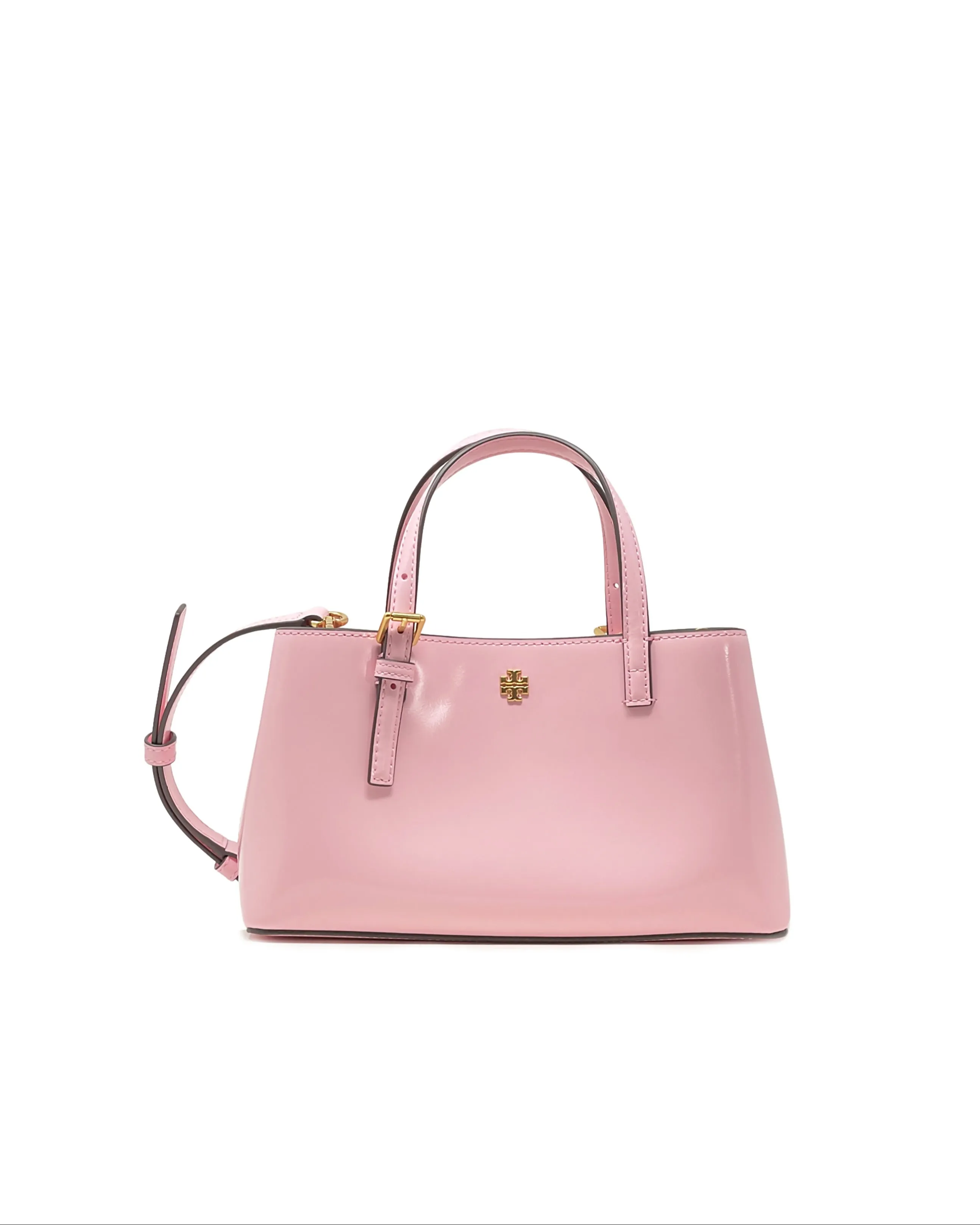 Tory Burch Pink Plie Emerson Patent Mini Tote