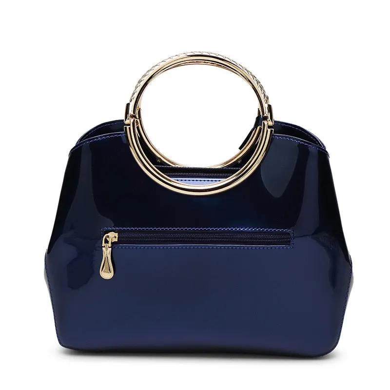 Trendy Patent Leather Crossbody Handbag