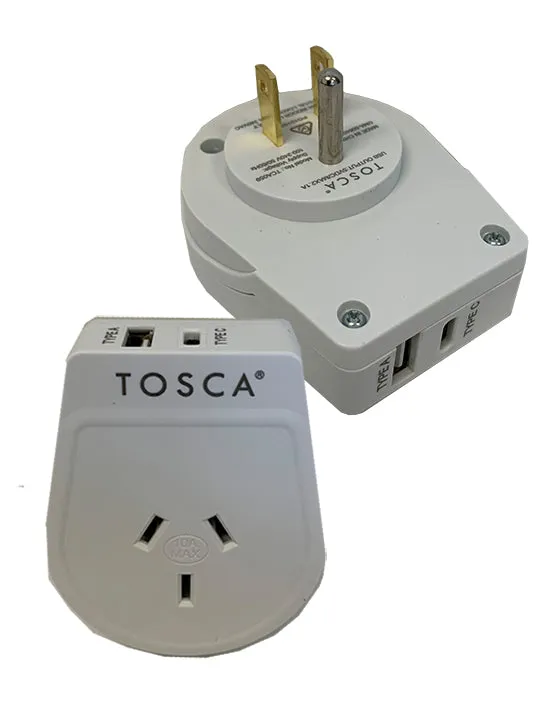 USB A C & Power Adaptor for USA