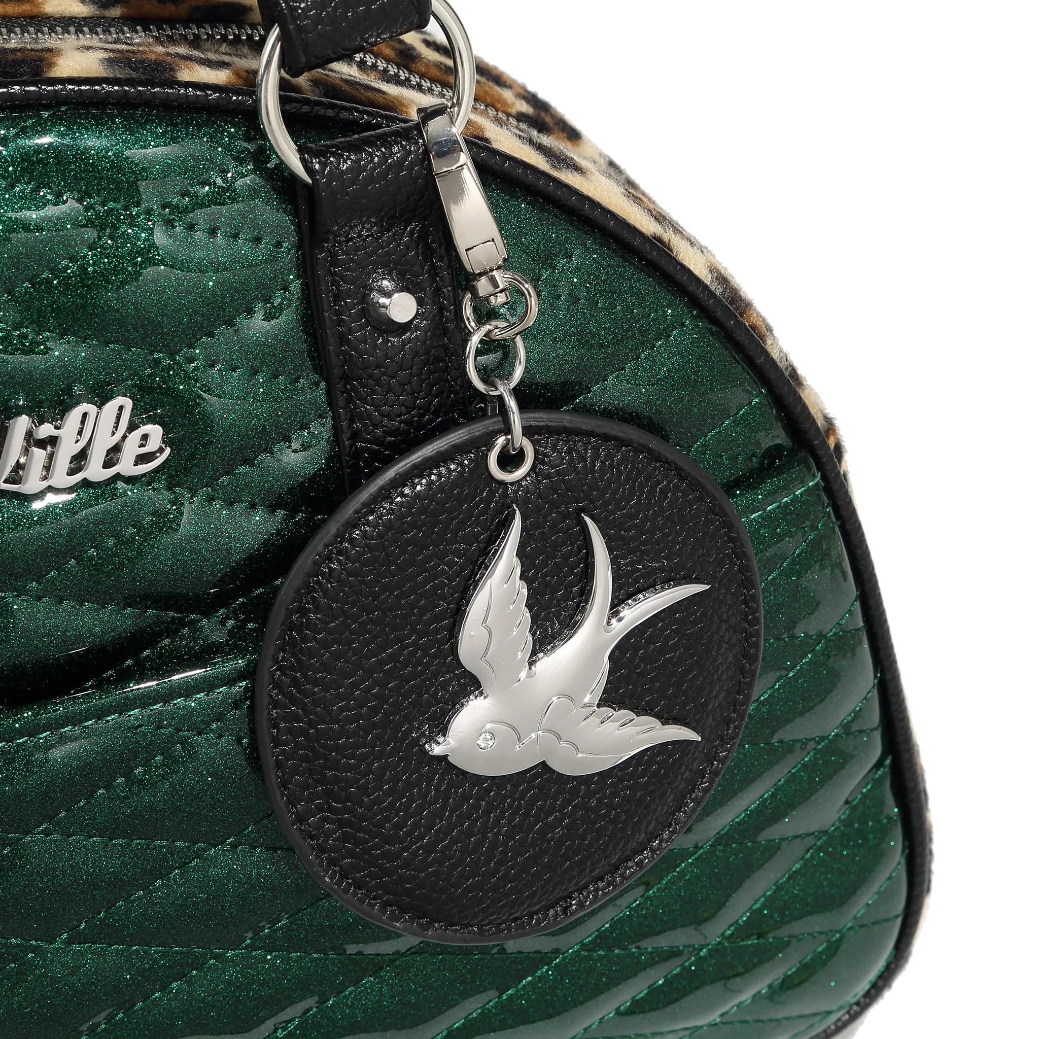 Venus Green Sparkle Love Bird Tote