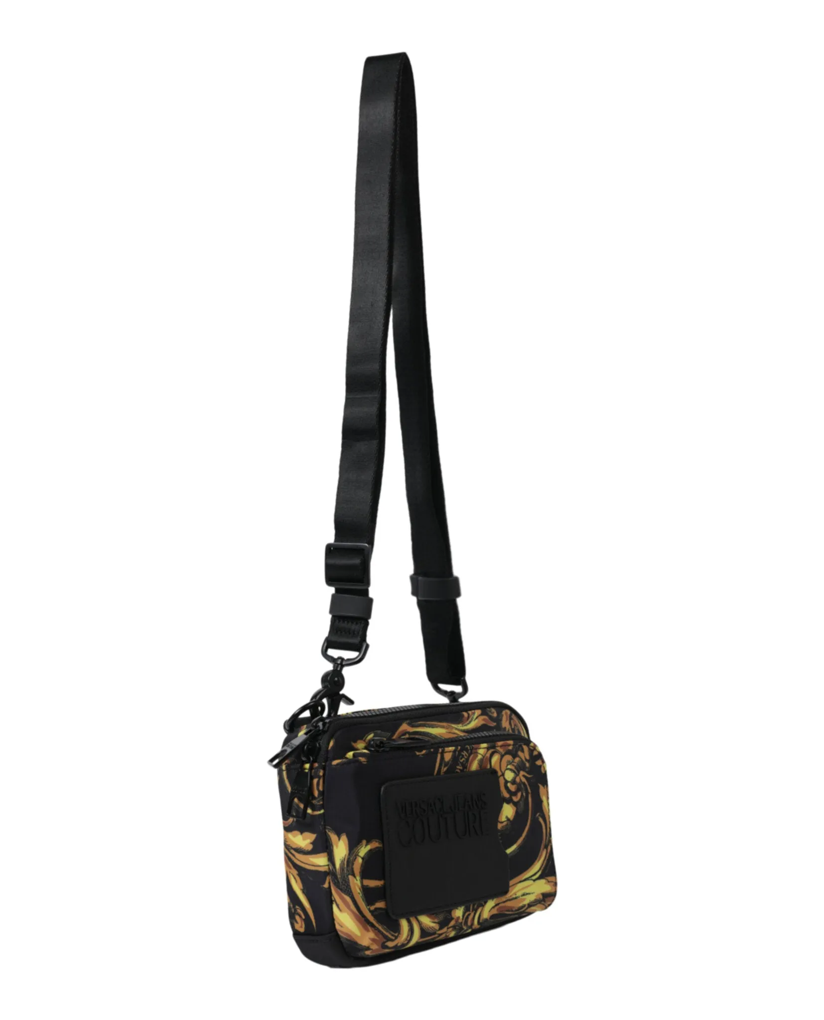 Versace Jeans Baroque Logo Print Crossbody Bag