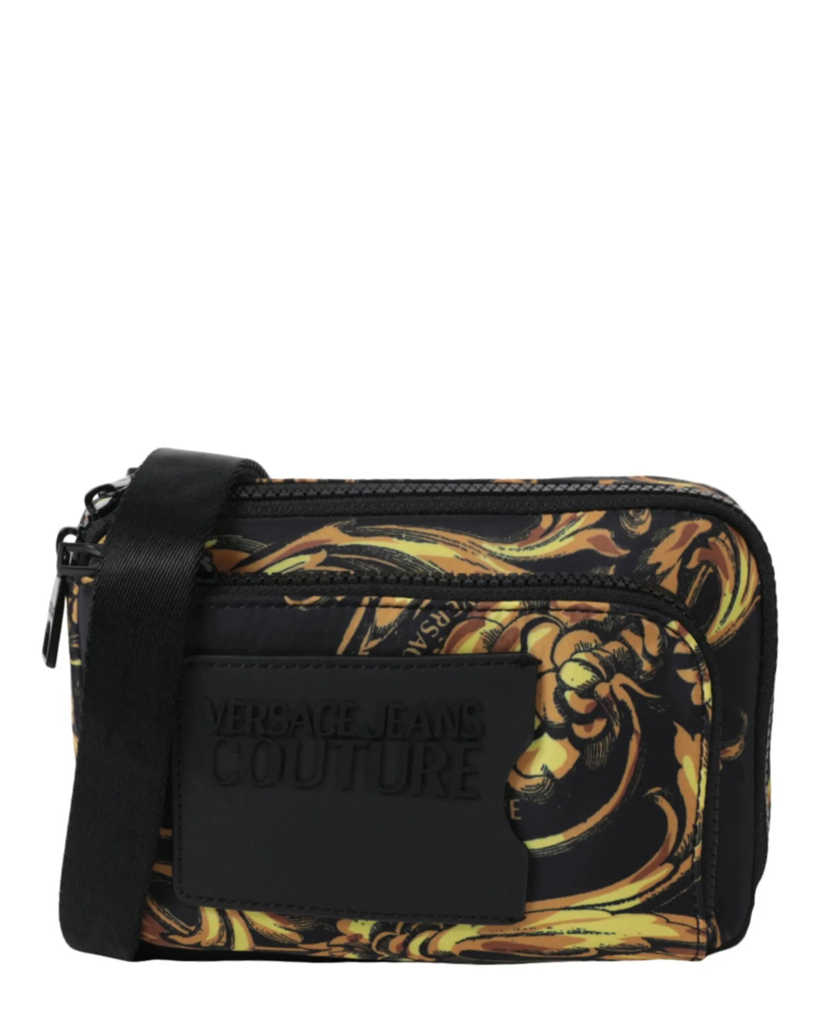 Versace Jeans Baroque Logo Print Crossbody Bag