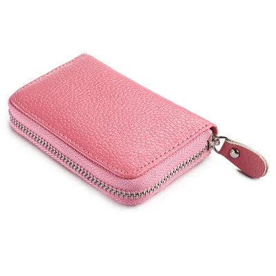 Women zipper credit card holder Patent leather fashion cardholder extendable id holder bags by 8 colors